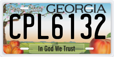 GA license plate CPL6132