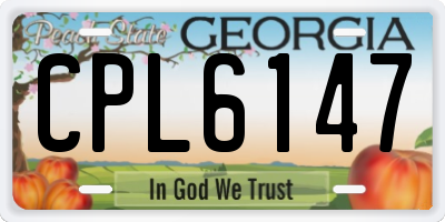 GA license plate CPL6147