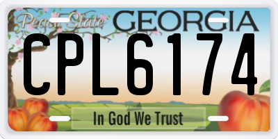 GA license plate CPL6174