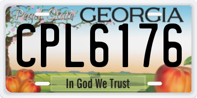 GA license plate CPL6176