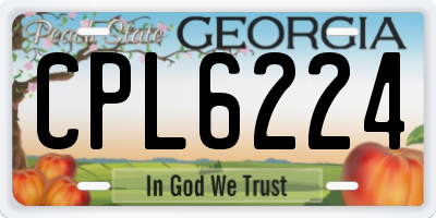 GA license plate CPL6224