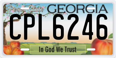 GA license plate CPL6246