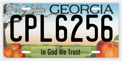 GA license plate CPL6256
