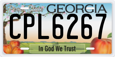 GA license plate CPL6267