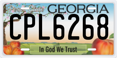 GA license plate CPL6268