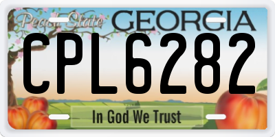 GA license plate CPL6282
