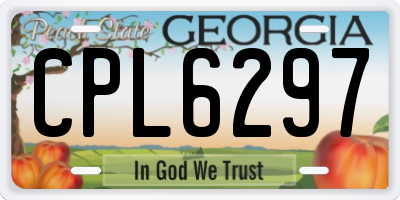 GA license plate CPL6297