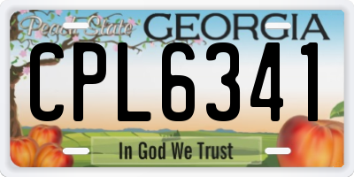 GA license plate CPL6341