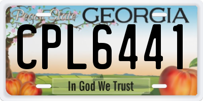 GA license plate CPL6441