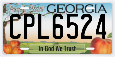GA license plate CPL6524