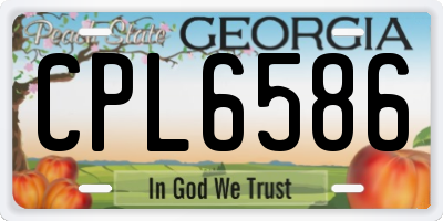 GA license plate CPL6586