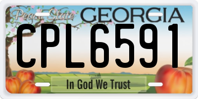 GA license plate CPL6591