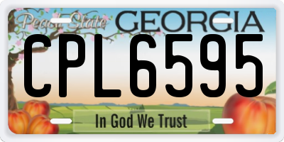 GA license plate CPL6595