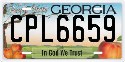 GA license plate CPL6659
