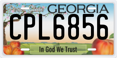 GA license plate CPL6856