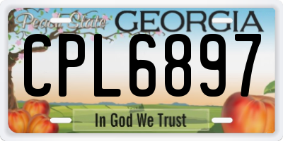 GA license plate CPL6897