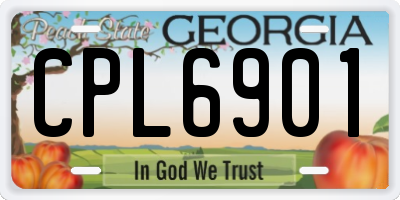 GA license plate CPL6901