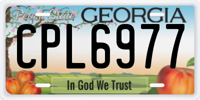 GA license plate CPL6977