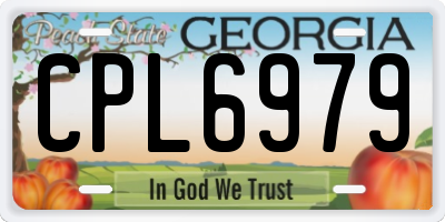 GA license plate CPL6979