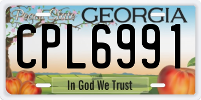 GA license plate CPL6991