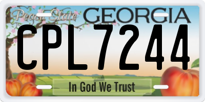GA license plate CPL7244