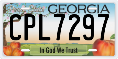 GA license plate CPL7297