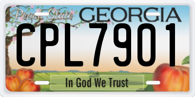 GA license plate CPL7901