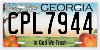 GA license plate CPL7944