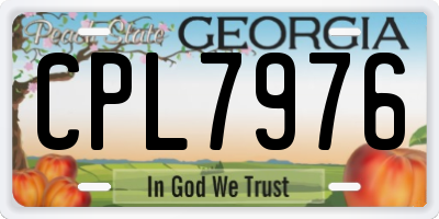 GA license plate CPL7976