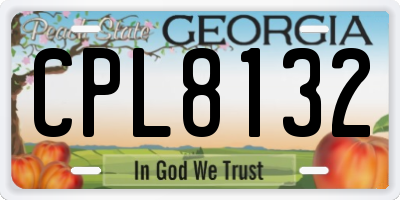 GA license plate CPL8132