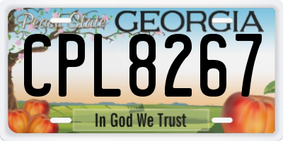 GA license plate CPL8267