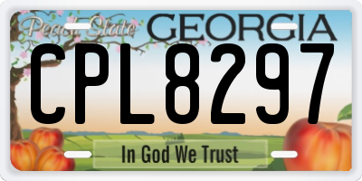 GA license plate CPL8297