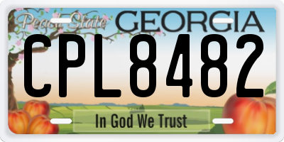 GA license plate CPL8482