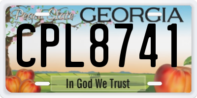 GA license plate CPL8741