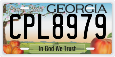 GA license plate CPL8979