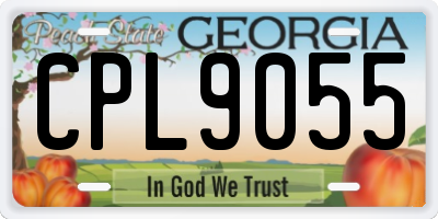 GA license plate CPL9055