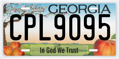 GA license plate CPL9095