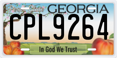 GA license plate CPL9264