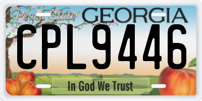 GA license plate CPL9446
