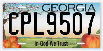 GA license plate CPL9507