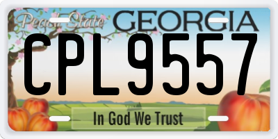 GA license plate CPL9557