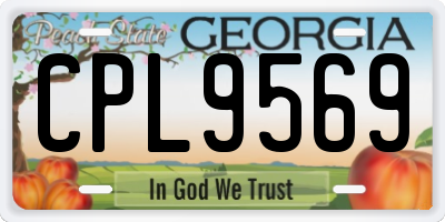 GA license plate CPL9569