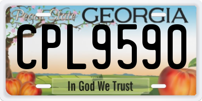 GA license plate CPL9590