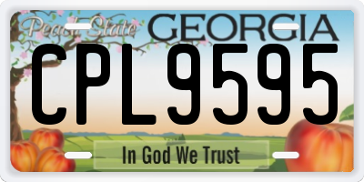 GA license plate CPL9595