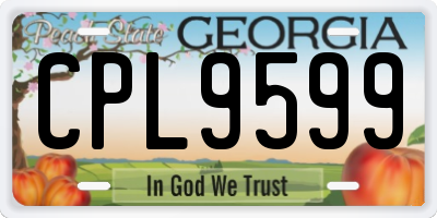 GA license plate CPL9599
