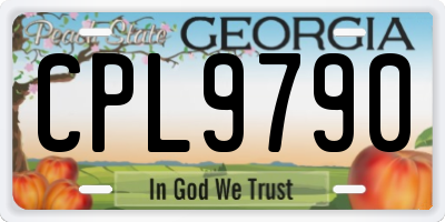 GA license plate CPL9790
