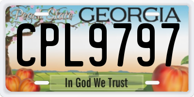 GA license plate CPL9797
