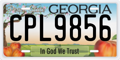 GA license plate CPL9856