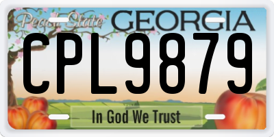 GA license plate CPL9879