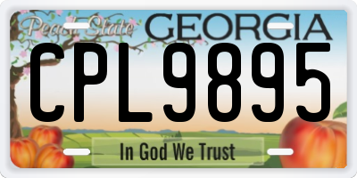 GA license plate CPL9895
